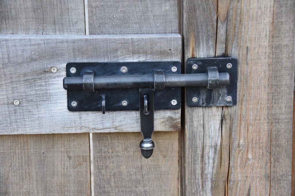 door lock, door closure, lock black